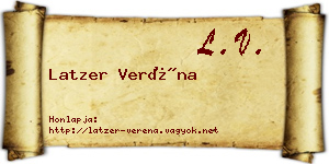 Latzer Veréna névjegykártya